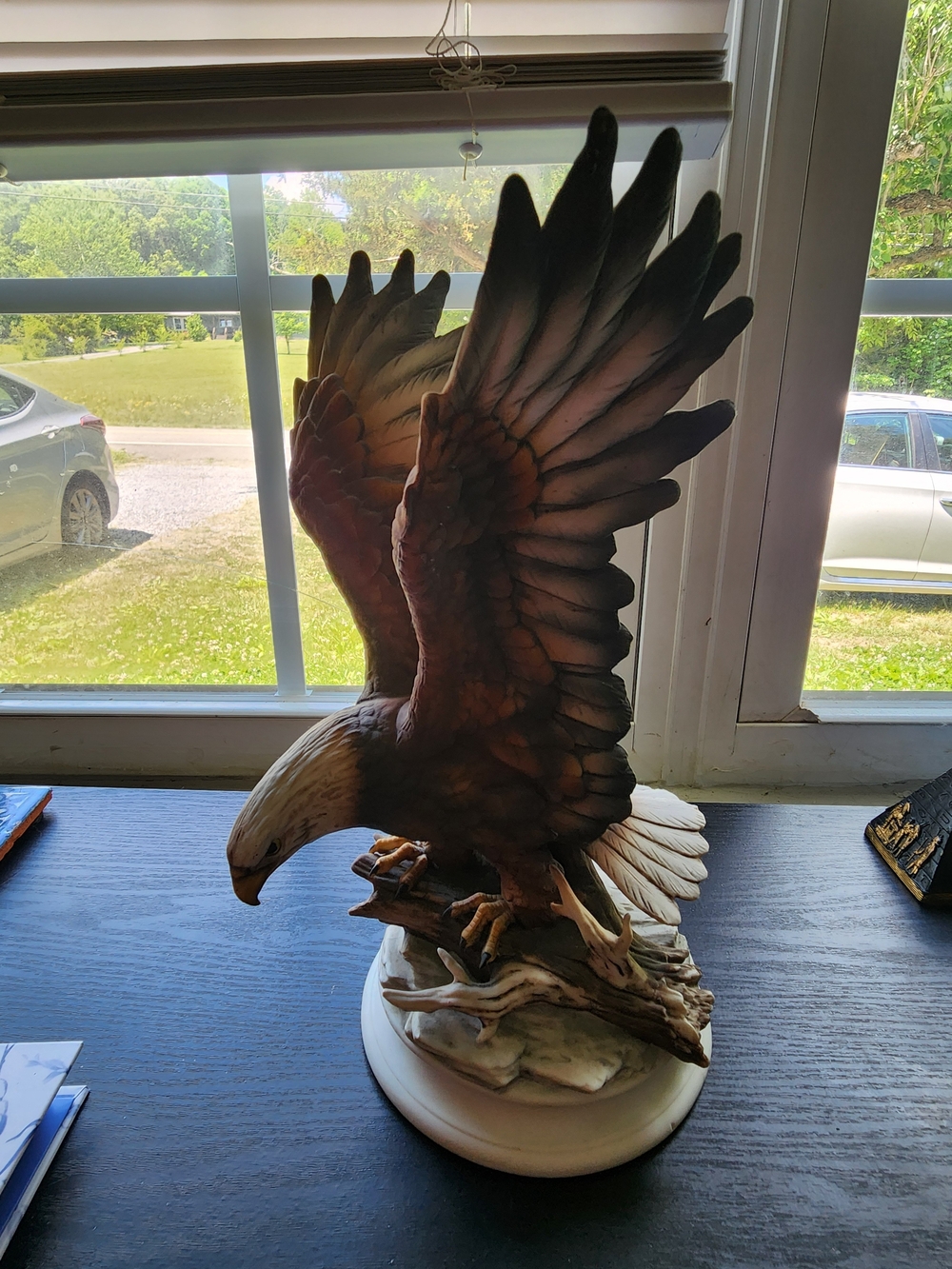 Home Interiors Brown and White Soaring Eagle Sculpture